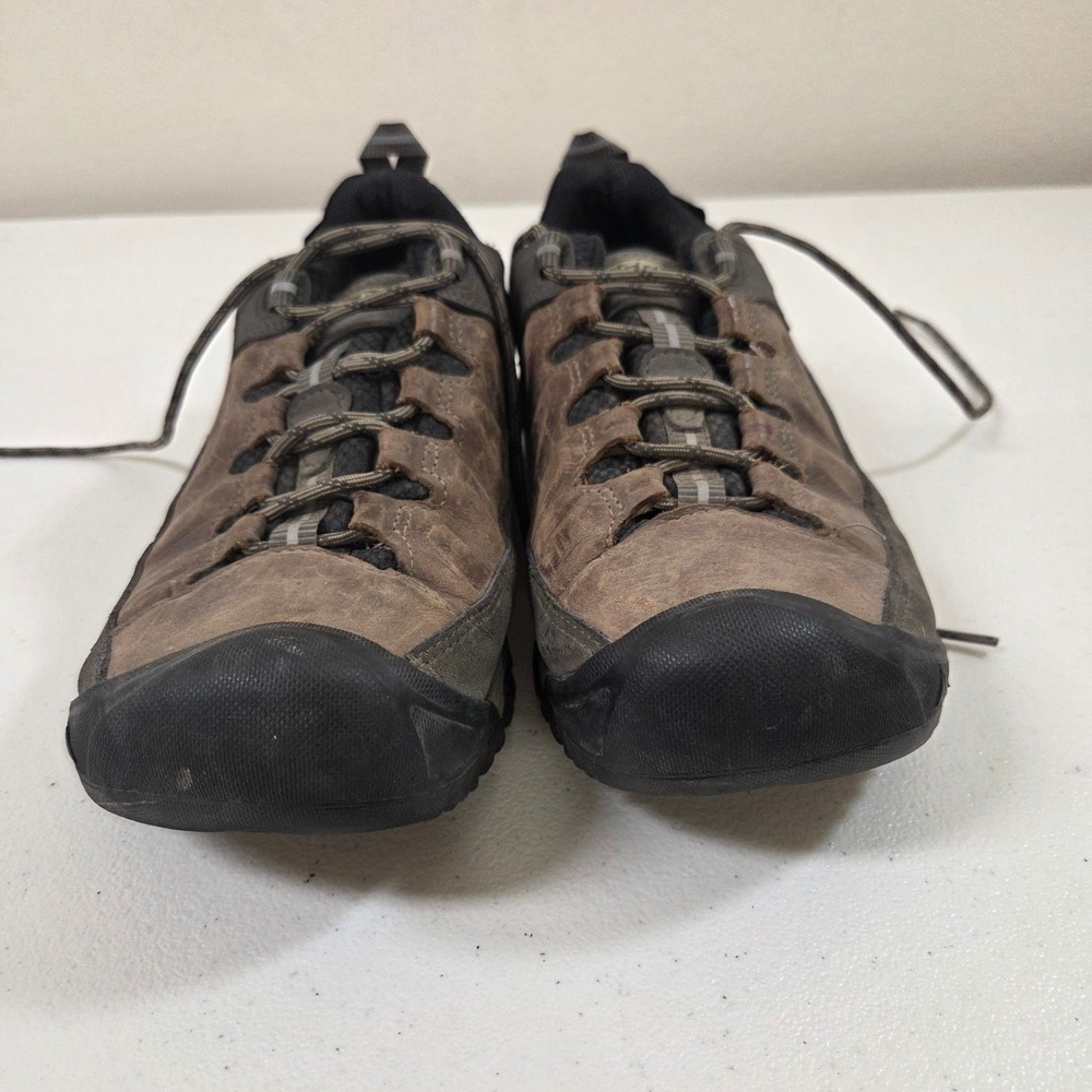 KEEN Targhee II Waterproof Hiking Shoes Mens 9 Brown Leather Low Top 1017783 - Picture 2 of 6